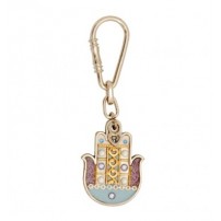 Velvet Hamsa Hand Key Chain